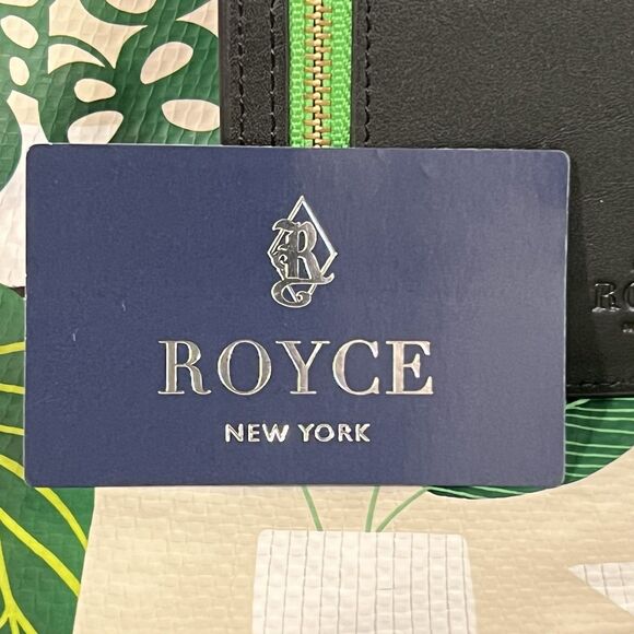 ROYCE New York RFID-Blocking Four Zip Organizer Travel Case Black Leather Wallet - Picture 8 of 11